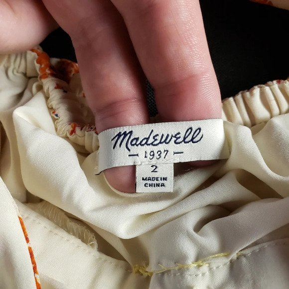 Madewell Floral Flora Mini‎ Silk Dress 2 - Picture 5 of 5